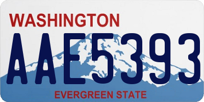 WA license plate AAE5393