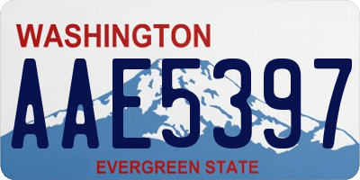 WA license plate AAE5397