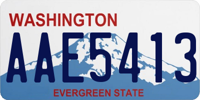 WA license plate AAE5413