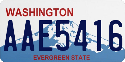 WA license plate AAE5416