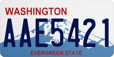 WA license plate AAE5421