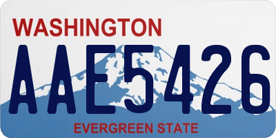 WA license plate AAE5426