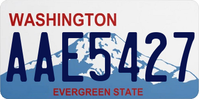 WA license plate AAE5427