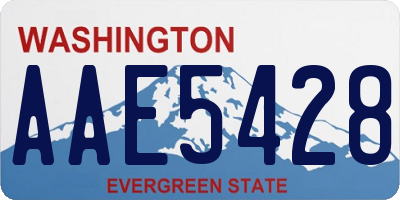 WA license plate AAE5428