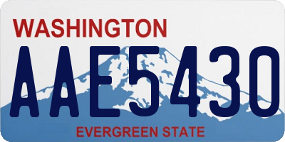 WA license plate AAE5430