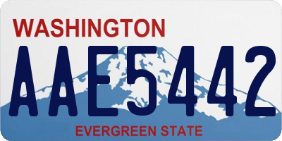 WA license plate AAE5442