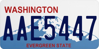 WA license plate AAE5447