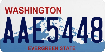 WA license plate AAE5448