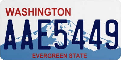 WA license plate AAE5449