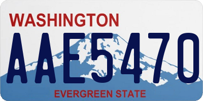WA license plate AAE5470