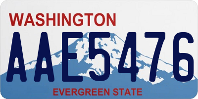 WA license plate AAE5476