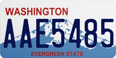 WA license plate AAE5485