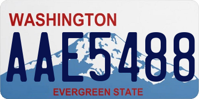 WA license plate AAE5488