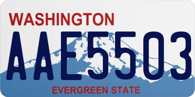 WA license plate AAE5503