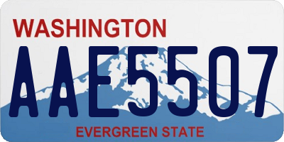 WA license plate AAE5507