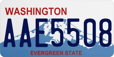 WA license plate AAE5508