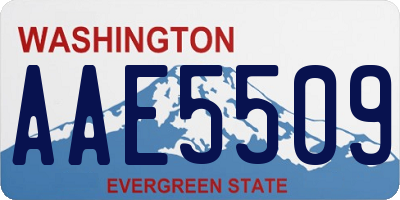 WA license plate AAE5509