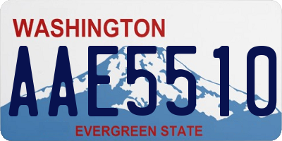 WA license plate AAE5510