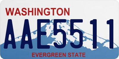 WA license plate AAE5511