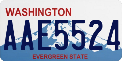 WA license plate AAE5524