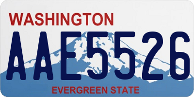 WA license plate AAE5526