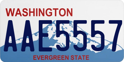 WA license plate AAE5557