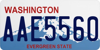 WA license plate AAE5560