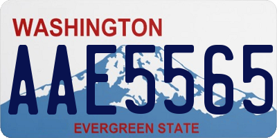 WA license plate AAE5565