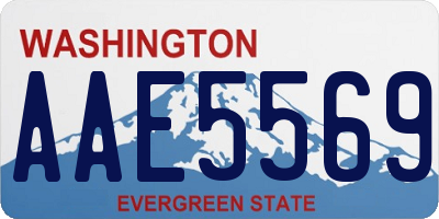 WA license plate AAE5569