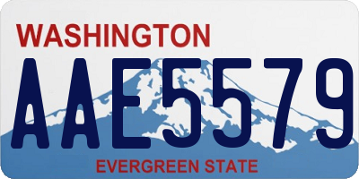 WA license plate AAE5579