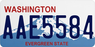 WA license plate AAE5584
