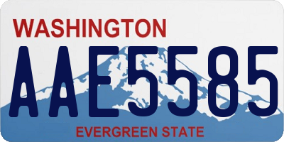 WA license plate AAE5585