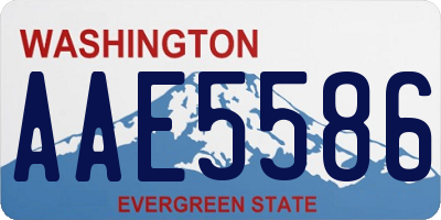 WA license plate AAE5586