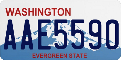WA license plate AAE5590
