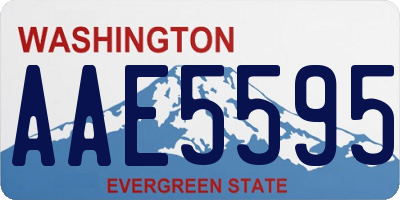 WA license plate AAE5595
