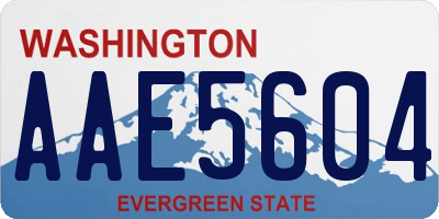 WA license plate AAE5604