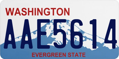 WA license plate AAE5614