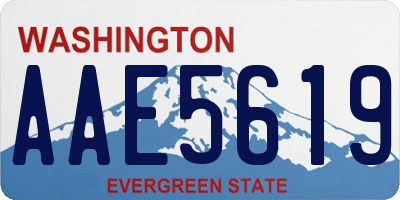 WA license plate AAE5619