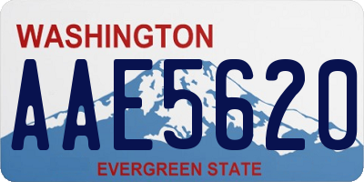 WA license plate AAE5620