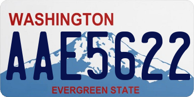WA license plate AAE5622