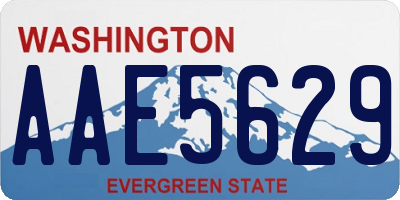 WA license plate AAE5629