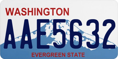 WA license plate AAE5632
