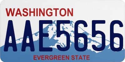 WA license plate AAE5656