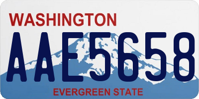 WA license plate AAE5658