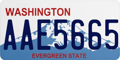 WA license plate AAE5665