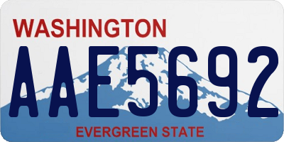 WA license plate AAE5692