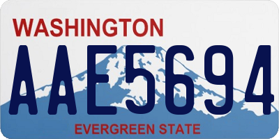 WA license plate AAE5694