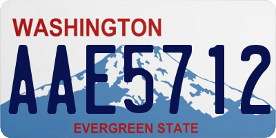 WA license plate AAE5712