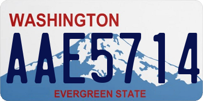 WA license plate AAE5714