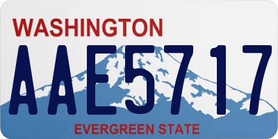 WA license plate AAE5717